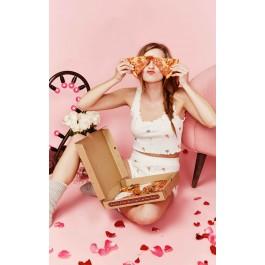 Wildfox Couture Dinner For One Ruffle Crop Cami