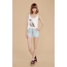 Wildfox Couture Yacht Shorts In Pebble Stone