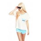 Wildfox Couture Trouble Romeo Pocket V-neck Tee