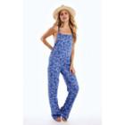 Wildfox Couture Starry Blue Floral Long Overall Jumper