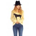Wildfox Couture Horse Silhouette Baggy Beach Jumper