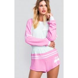 Wildfox Couture Love Birds Blocked Golden Shorts