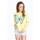 Wildfox Couture Blue Butterfly Sloan Sweater
