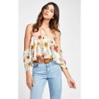 Wildfox Couture Wild Daisy Ruffle Crop Top