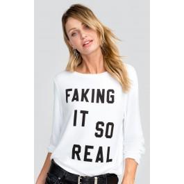 Wildfox Couture Faking It So Real Baggy Beach Jumper