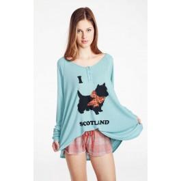 Wildfox Couture I Love Scotland Lagoon Henley