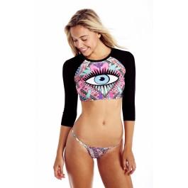 Wildfox Couture Third Eye Crop Rash Guard