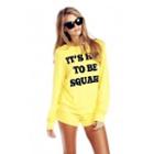Wildfox Couture It's Hip To Be Square Baggy Beach Jumper