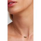 Wildfox Couture Leenabell 14k Yellow Bar Necklace