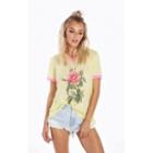 Wildfox Couture Pretty Pink Floral Vintage Ringer Tee