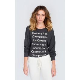 Wildfox Couture Grocery List 5 Am Sweatshirt