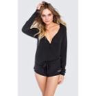 Wildfox Couture Naughty Hooded Henley & Short Set