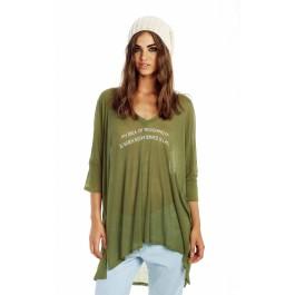 Wildfox Couture Roughing It Sunday Morning V-neck Tee