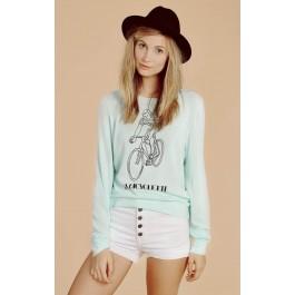 Wildfox Couture Le Bicyclette Baggy Summer Jumper