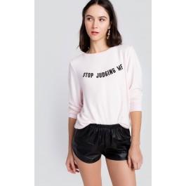 Wildfox Couture Stop Judging Me Baggy Beach Jumper