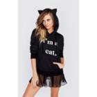 Wildfox Couture Guess What I Am Cuddles Cat Hoodie