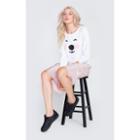 Wildfox Couture Polar Bear Emoji Baggy Beach Jumper