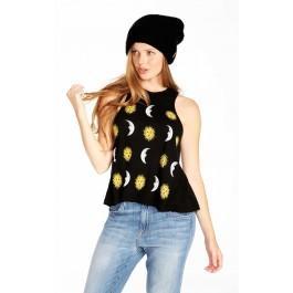 Wildfox Couture Moon & Sun Heather Jersey Island Tank