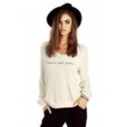 Wildfox Couture Depresso Needs Espresso V-neck Baggy Beach Jumper