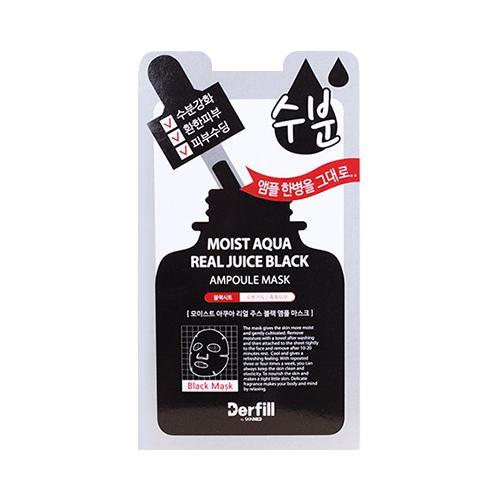 Derfill Moist Aqua Real Juice Black Ampoule Mask 1sheet