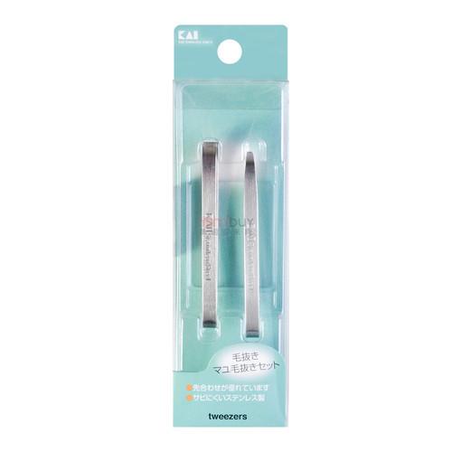 Kai Tweezer Eyebrow Tweezer Set 2pcs