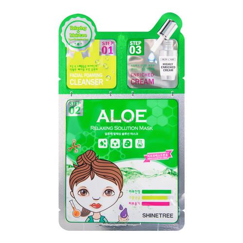 Shine Tree 3 Step Mask Aloe Relaxing Solution Mask 1sheet