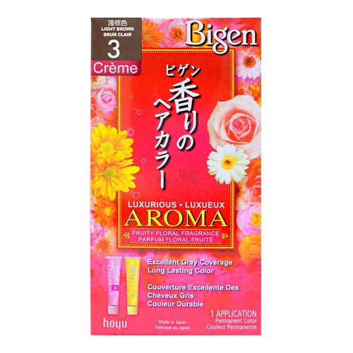 Hoyu Bigen Aroma Fruity Floral Hair Dye Cream 3 Light Brown 1set