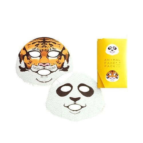Isshindo Animal Face Pack Tiger + Panda 2sheets