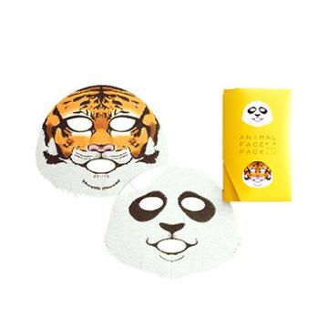 Isshindo Animal Face Pack Tiger + Panda 2sheets
