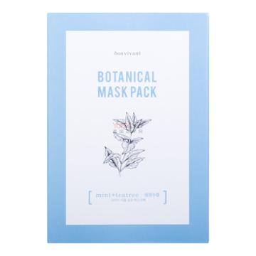 Bonvivant Botanical Mask Pack Mint + Tea Tree 10sheets