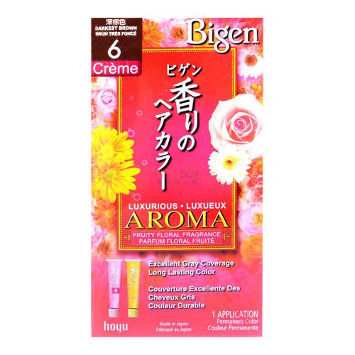 Hoyu Bigen Aroma Fruity Floral Hair Dye Cream 6 Darkest Brown 1set