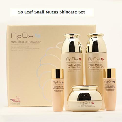 Gangnam Shop So Leaf Snail Mucus Skincare Set