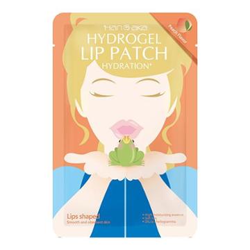 Hanaka Hydrogel Lip Patch Hydration Lip Shaped Peach Flavor 1pc