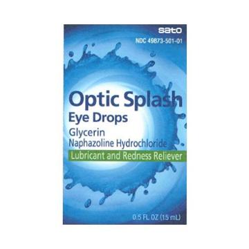 Sato Optic Splash Lubricant And Redness Reliever Eye Drops 15ml