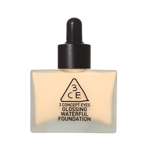 3ce Glossing Waterful Foundation Spf15 Pa Soft Beige