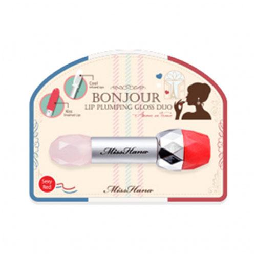 Miss Hana Bonjour Lip Plumping Gloss Duo Sexy Red 1pc