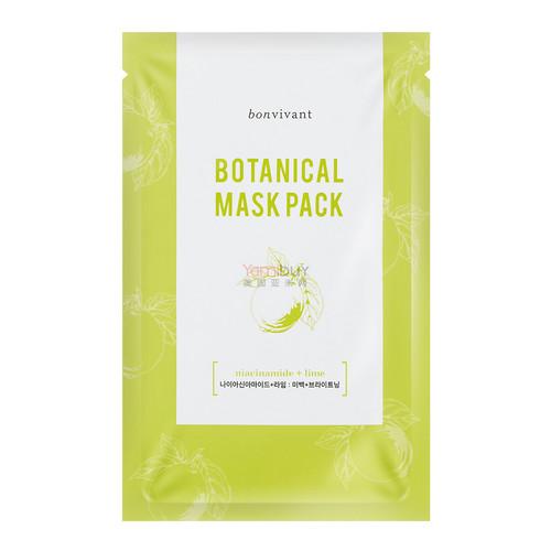 Bonvivant Botanical Mask Pack Niacinamide + Lime 1sheet