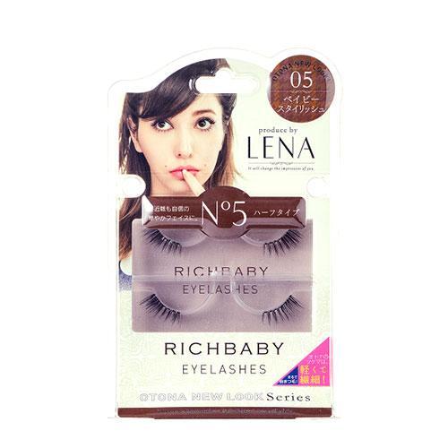 Richbaby False Eyelashes #05 2pairs + Glue 1g