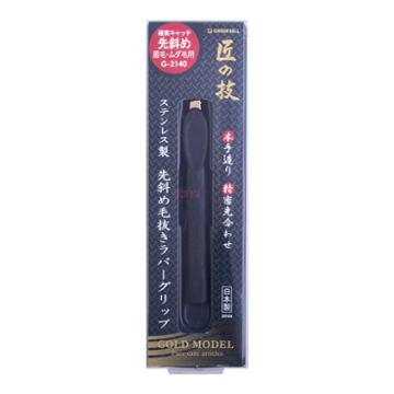Green Bell Gold Model Rubber Handle Tweezers 3mm 1pc