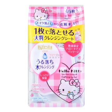 Mandom Bifesta Hello Kitty Moist Cleansing Sheet Pink 46pcs