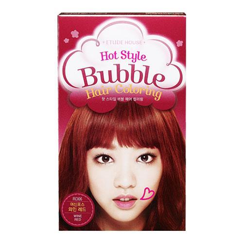 Etude House Hot Style Bubble Hair Coloring Wine Red 4pcs