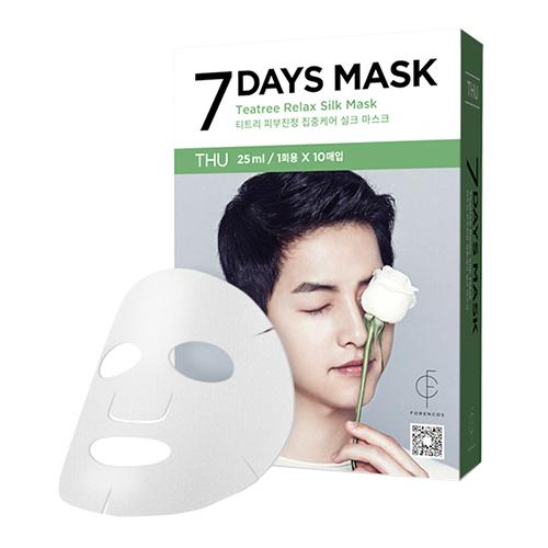 Forencos Song Joong Ki 7 Days Mask Teatree Relax Silk Mask 10sheets