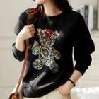 Floral Embroiered Sweatshirt