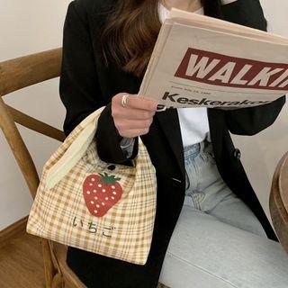 Gingham Canvas Handbag