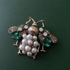 Bee Faux Pearl Brooch