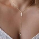 Triangular Y Necklace Gold - One Size