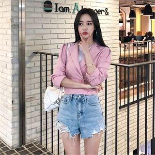 Cropped Linen Jacket