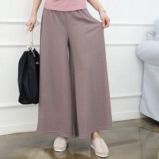 Pintuck-detail Wide-leg Pants