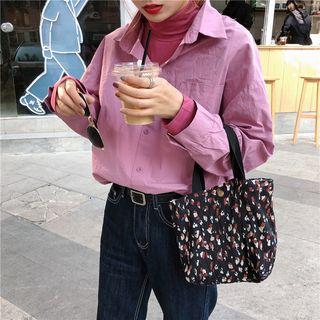 Printed Ruched Canvas Mini Tote Bag