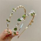Flower Faux Pearl Alloy Headband